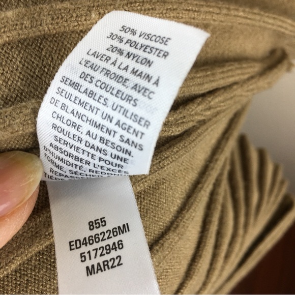 Open Edit Women's Tan Rib Tank Midi Stretch Knit Dress No Size Tag - Picture 13 of 13